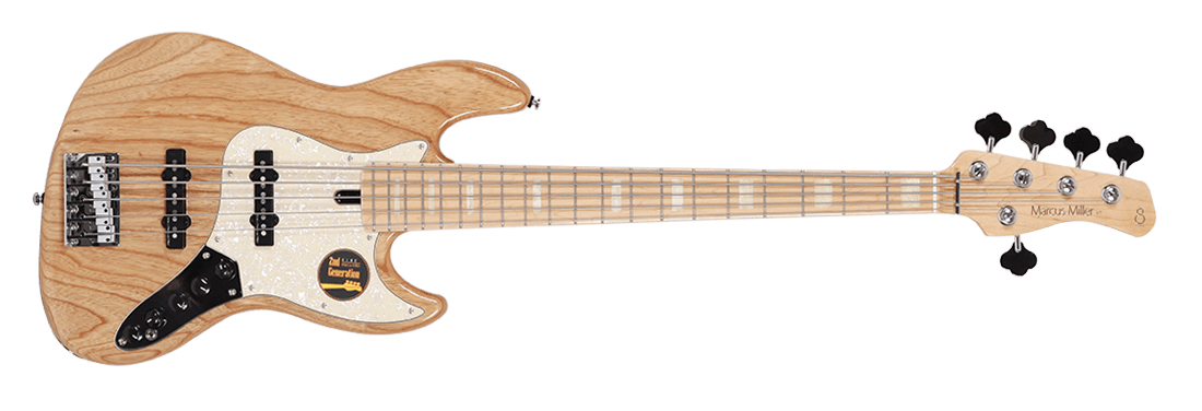 Sire V7 Swamp Ash 5-String (2nd Gen) Jazz Bass with Premium Gig Bag - GuitarPusher